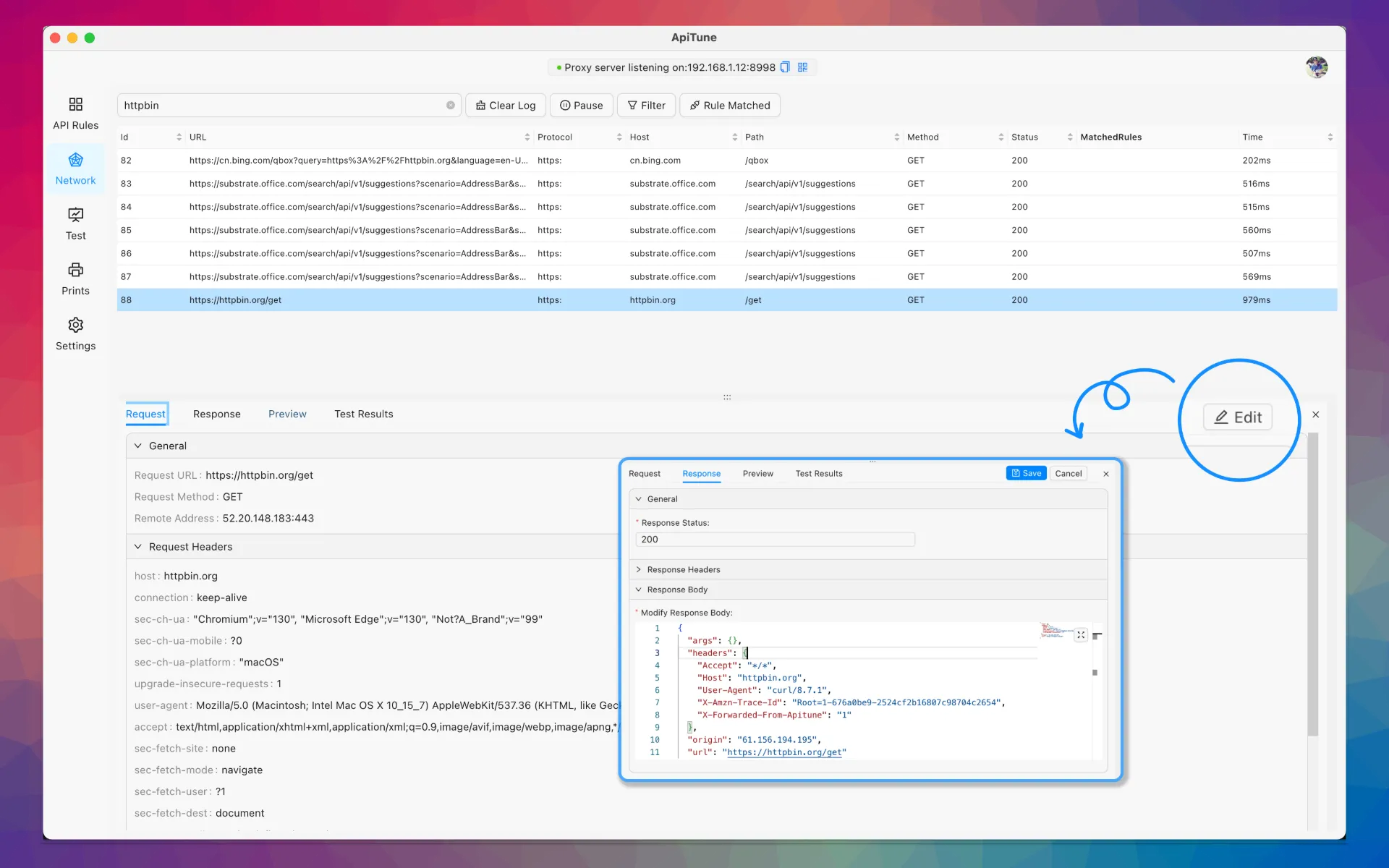 Capture Http(s) Traffic & API Mocking