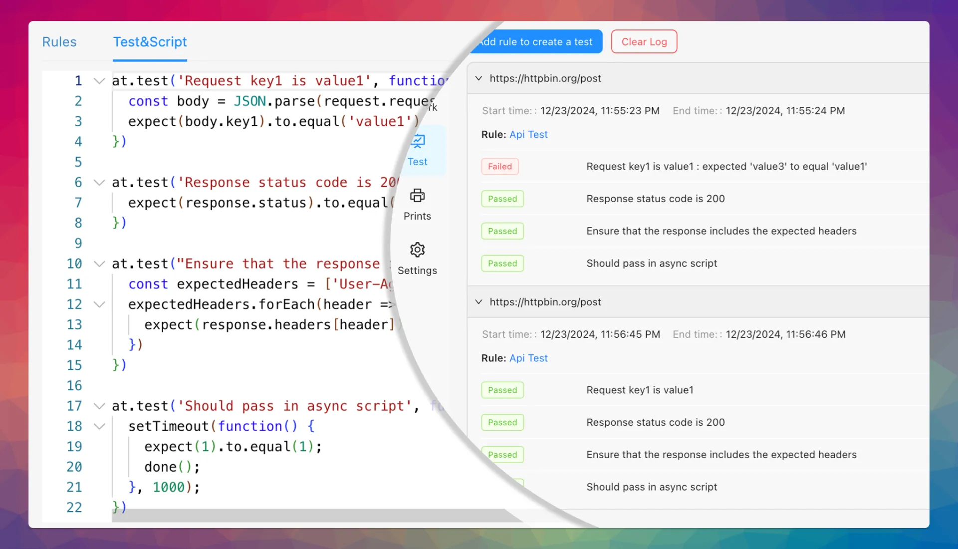 Test API While Proxying